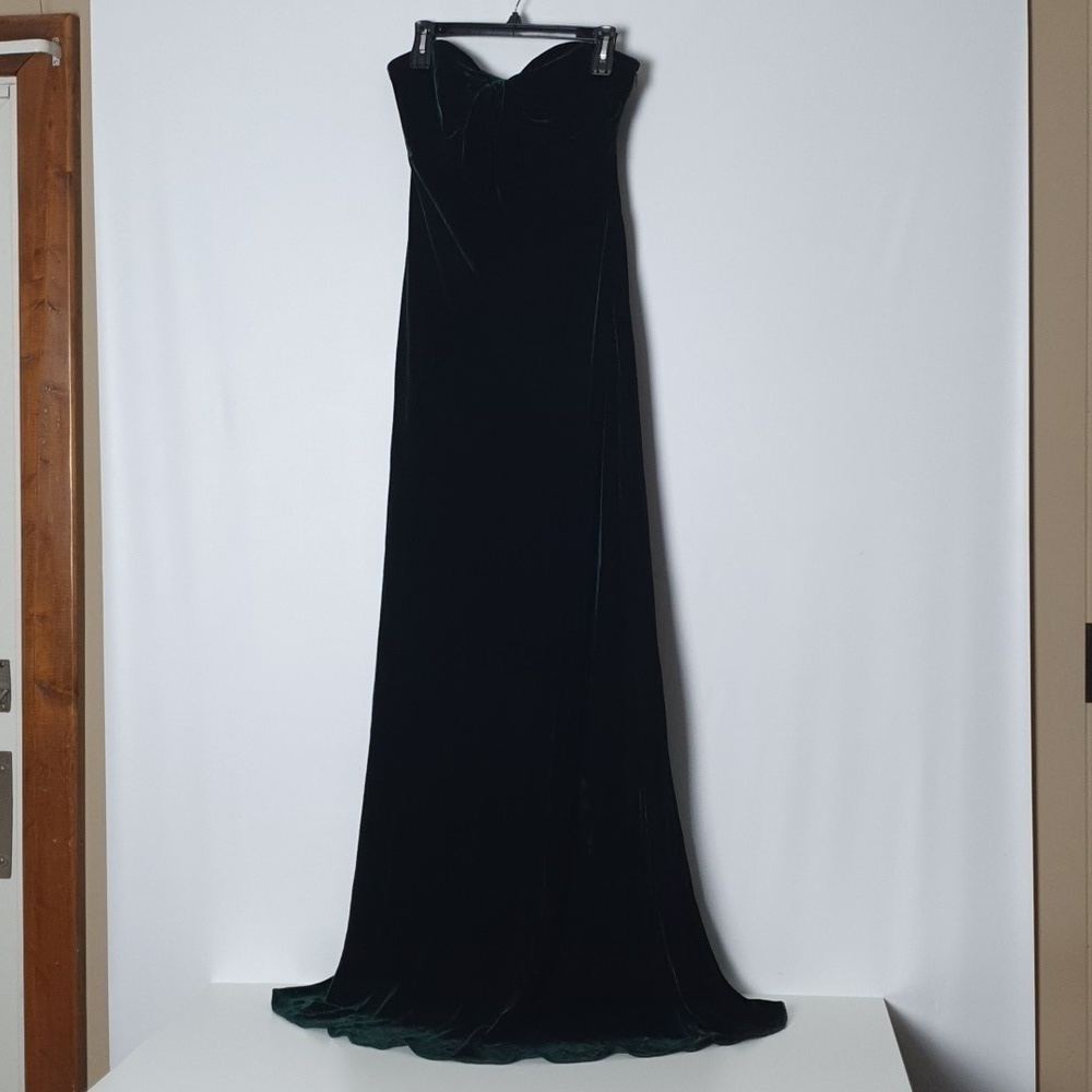 Ralph Lauren Purple Label Niles Strapless Velvet Evening Dress - Picture 4 of 12